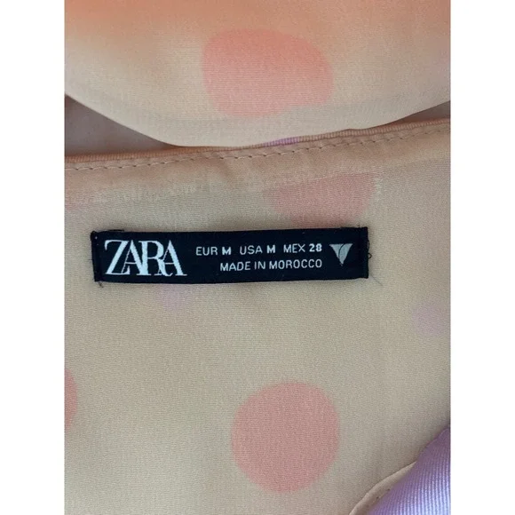 Zara Polka Dot Handkerchief Hem Camisole Tank Medium - Picture 4 of 5